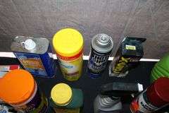 Light Bulbs, Watering Can, Cleaning Wipes, Pressure Washer Concentrate, Glass Cutting Board, Brush, and Misc.