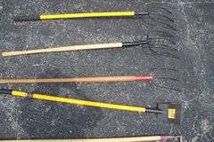 Pitch Forks, Post Hole Digger, Floor Scraper, Frog Gig, and Misc.