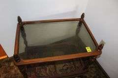 Marble Top Plant Stand and Glass Top Bar Cart