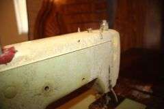 Sewing Machine Table with Sears Kenmore Sewing Machine and Seat