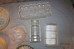 Glass Egg Plate, Glass Bowls, Glass Serving Trays, Candy Dishes, and Egg Plate