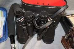 DVD Cases, Belmont Binoculars, Kodak Record Player, DVD Player, Clock Radio, Headphones, Camera Bag, and Misc.