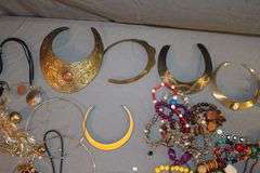 Gorget Necklaces, Necklaces, Bracelets, Bolo Tie, Shirt Pins, and Misc. Costume Jewelry
