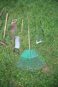 Shovels, Scoop Shovels, Rakes, Hand Saws, Hammer, Axe, Post Hole Diggers, Garden Hoe, and Misc. Hand Tools