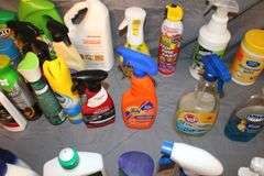 Murphy Wood Cleaner, Antibacterial Wipes, Hornet Spray, Swiffer Power Mop, Glass Cleaner, and Misc. Cleaning Supplies