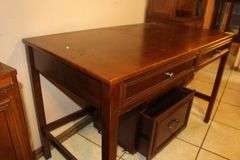 2 Drawer Table and 2 Drawer End Table on Wheels