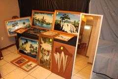 (4) Oil Paintings, Vertical Mirror, (2) Gary Peterson Prints, and Misc. Framed Wall Decor