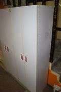 (2) 2-Door Wooden Storage Cabinets and 4-Drawer Chest of Drawers