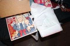 Pattern Cutting Boards, Sewing Pad, Thread, Fabric, Blanket Pieces, White Sew Quick, Crafting Supplies, and Misc.