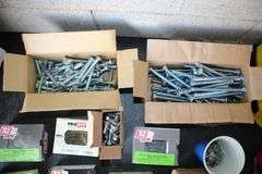 Nails, Bolts, Plastic Trays, Carriage Bolts, and Lag Screws