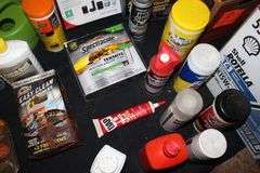 Light Bulbs, Watering Can, Cleaning Wipes, Pressure Washer Concentrate, Glass Cutting Board, Brush, and Misc.