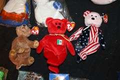 Tyco Electric Train Set, Beanie Babies, and Anastasia Train and Doll