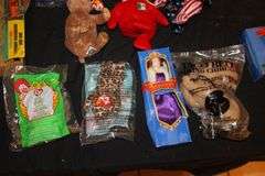 Tyco Electric Train Set, Beanie Babies, and Anastasia Train and Doll