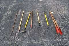Pitch Forks, Post Hole Digger, Floor Scraper, Frog Gig, and Misc.