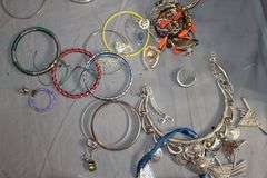 Brooch, Necklaces, Bracelets, Earrings, Shirt Pins, and Misc. Costume Jewelry