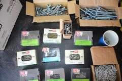 Nails, Bolts, Plastic Trays, Carriage Bolts, and Lag Screws