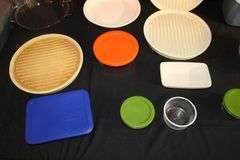 Pyrex Glass Dishes with Lids, (2) Anchor Hocking Glass Baking Dishes, Muffin Tray, Igloo Container, and Misc.