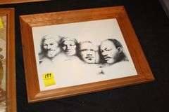 (4) Oil Paintings, Vertical Mirror, (2) Gary Peterson Prints, and Misc. Framed Wall Decor