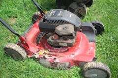 Cyclone 2 Wheel Lawn Cart and Murray 22 Inch Push Mower for Parts