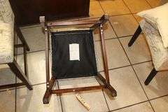 (3) Wing Back Cushioned Bar Stools, and High Back Cushioned Chair with Pillow