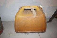 Propane Cooker Stand, Metal Fuel Can, and 5 Gallon Plastic Gas Can