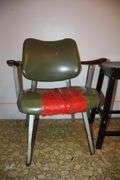 Wooden Bar Stool and Cushion Arm Chair