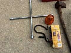Post Driver, Splitting Maul, 4 Way Tire Tool, Folding Caution Signs, Hazard Light