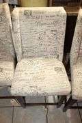 (3) Wing Back Cushioned Bar Stools, and High Back Cushioned Chair with Pillow