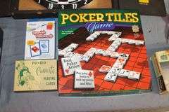 Dartboard with Darts and Frame, Dominos, Chess Board, Poker Tiles, ESPN Jeopardy, and Misc. Board Games