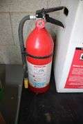 5 Gallon Portable Oil Drain Dolly, Sprayer, Fire Extinguisher, Floor Compound, Shop Light, and Misc.