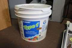 (2) Folding Cots, Standing Heater, Fan, Metal Flower Stand Bench, Kingsford Charcoal, and Type 1 Tile Adhesive