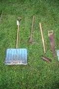 Shovels, Scoop Shovels, Rakes, Hand Saws, Hammer, Axe, Post Hole Diggers, Garden Hoe, and Misc. Hand Tools