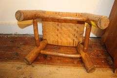 End Table, Single Drawer End Table, Corner Shelf, and Wicker Stool