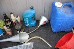 Lubricants, Funnels, Syphon Hoses, Anti Freeze Testers, and Jug