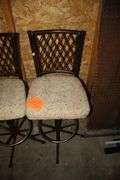 (4) Cushioned High Back Bar Stools