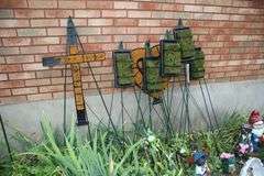 Shepherds Hooks, Planting Foam Stand, and Misc. Yard Figurines