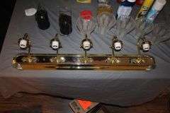 Vanity Light with (5) Globes, (2) Lanterns, Carpet Cleaner, and Misc. Cleaning Supplies