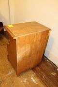 End Table, Single Drawer End Table, Corner Shelf, and Wicker Stool