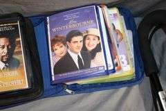 DVD Cases, Belmont Binoculars, Kodak Record Player, DVD Player, Clock Radio, Headphones, Camera Bag, and Misc.
