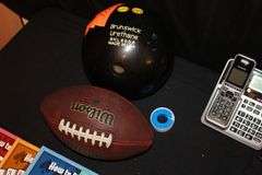 Po-Ke-No Game, How to Play Books, Family Feud Game, Bowling Balls, Suitcase, Playing Cards, Football, Desk Lamp, and Misc.