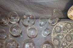 Turkey Platter, Glass Serving Plates, Microwave Turntable, Margarita Glasses, Pizza Pan, and Misc. Glasses