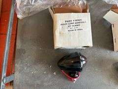 Misc. Oliver Parts: Brake Pedals, Head Lights, Light Mounts, New Lamps, Piggy Lamp Assembly, and Misc. Tractor Parts