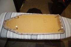 Tater Box, 4 Tier Shelf, 4 Tier Metal Shelf, Footstool, (2) Ironing Boards, and Pillow