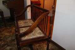 (2) Cushion Spindle Back Bench