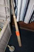 Suncast Deck Box, Baseball Bat, Septic Snake, Wire, Hammer, Wire Brush, and Misc.