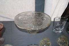 Pink Depression Candy Dish, Cake Stand, Candy Dishes, Glass Punch Bowl, Bells, and Misc. Glassware