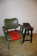 Wooden Bar Stool and Cushion Arm Chair