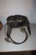 Propane Cooker Stand, Metal Fuel Can, and 5 Gallon Plastic Gas Can