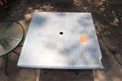 Smoker Base, Glass Top Patio Table, and Square Patio Table