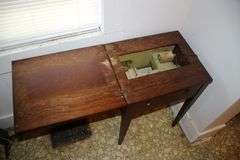 Sewing Machine Table with Sears Kenmore Sewing Machine and Seat